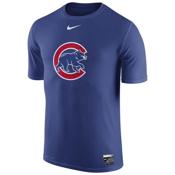MLB Men Chicago Cubs Nike Authentic Collection Legend Logo 1.5 Performance TShirt Royal